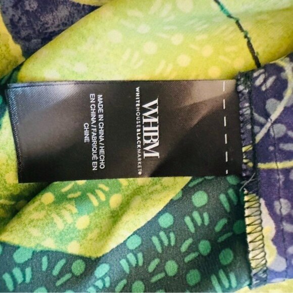 WHBM Green Floral Satin Hi Lo Maxi Dress 8 Mermaidcore Tropical Coquette Resero - Picture 13 of 15